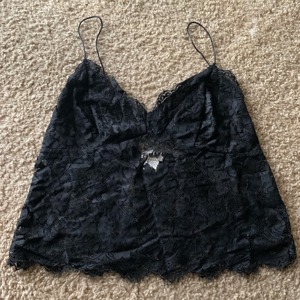 Sexy Lace Spaghetti Strap Crop Top